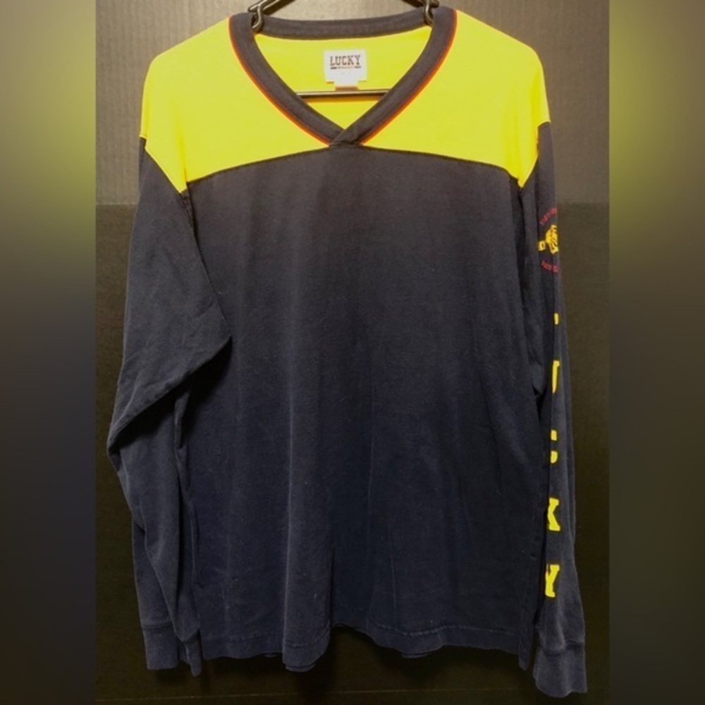 🌅Lucky Brand Vintage Long Sleeve V-neck T-shirt
